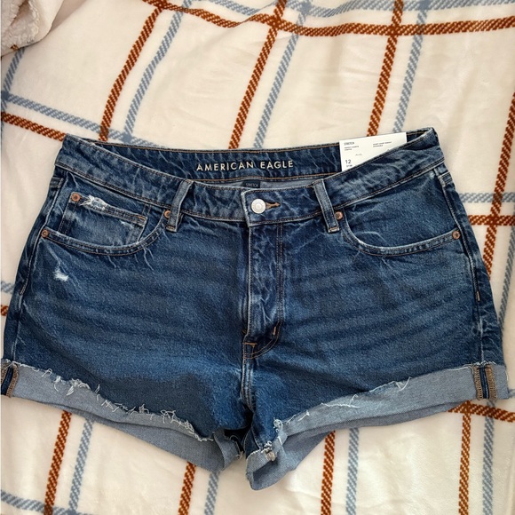 American Eagle Outfitters Pants - American Eagle Outfitters Dark Wash Jean Shorts - Stretch Denim Perfect Shortie